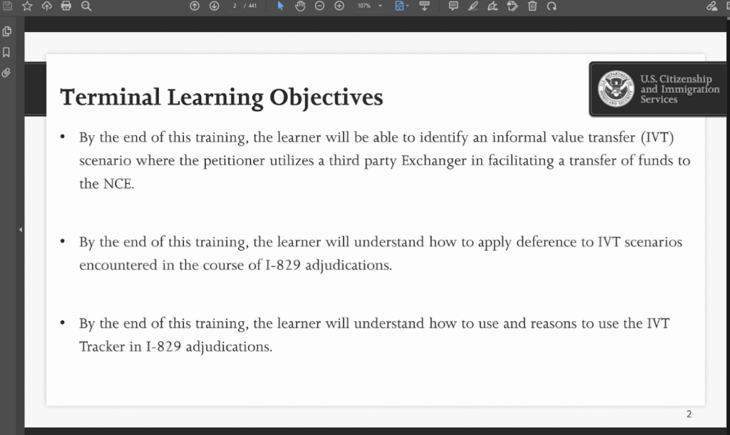Terminal Learning Objectives