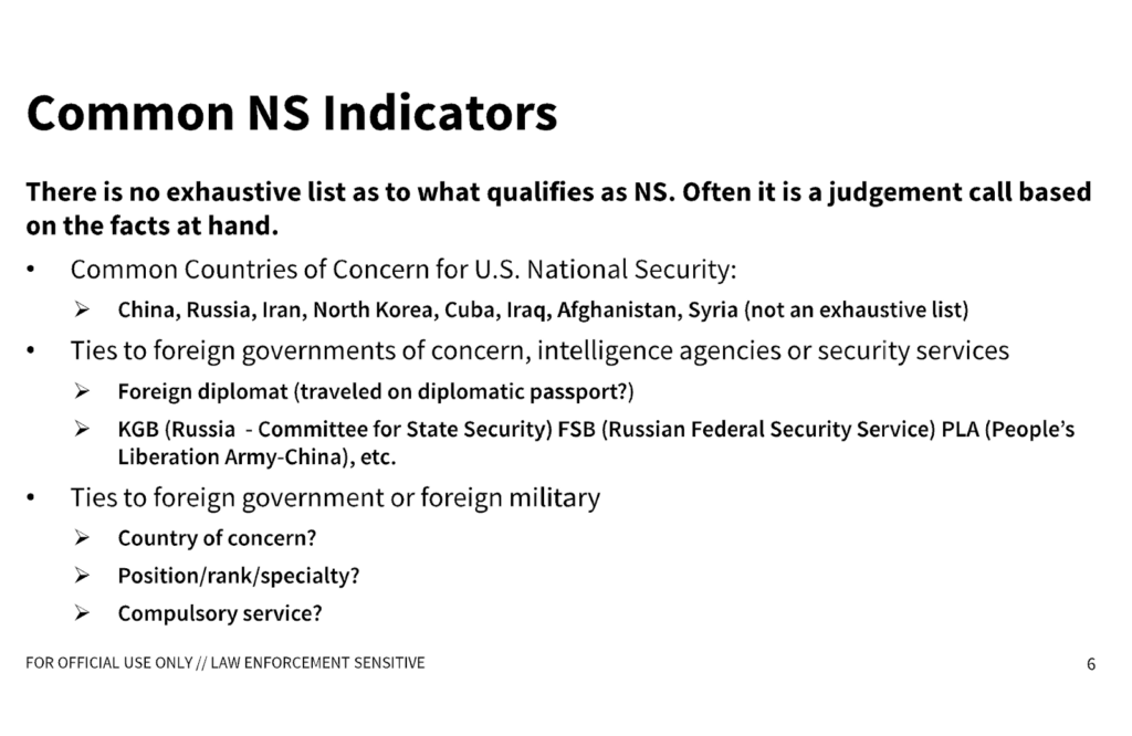 Common NS Indicators