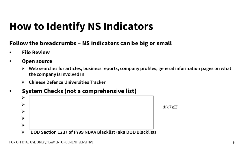 How to identify NS indicators