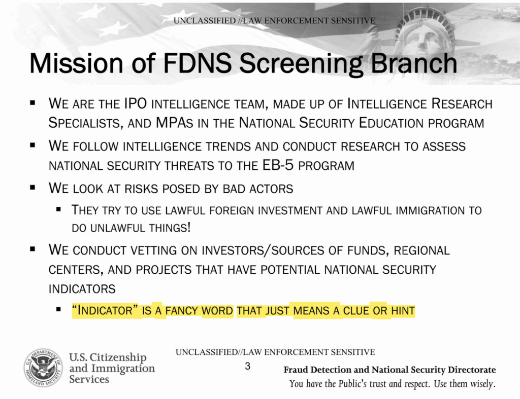 mission of fdns screening branch