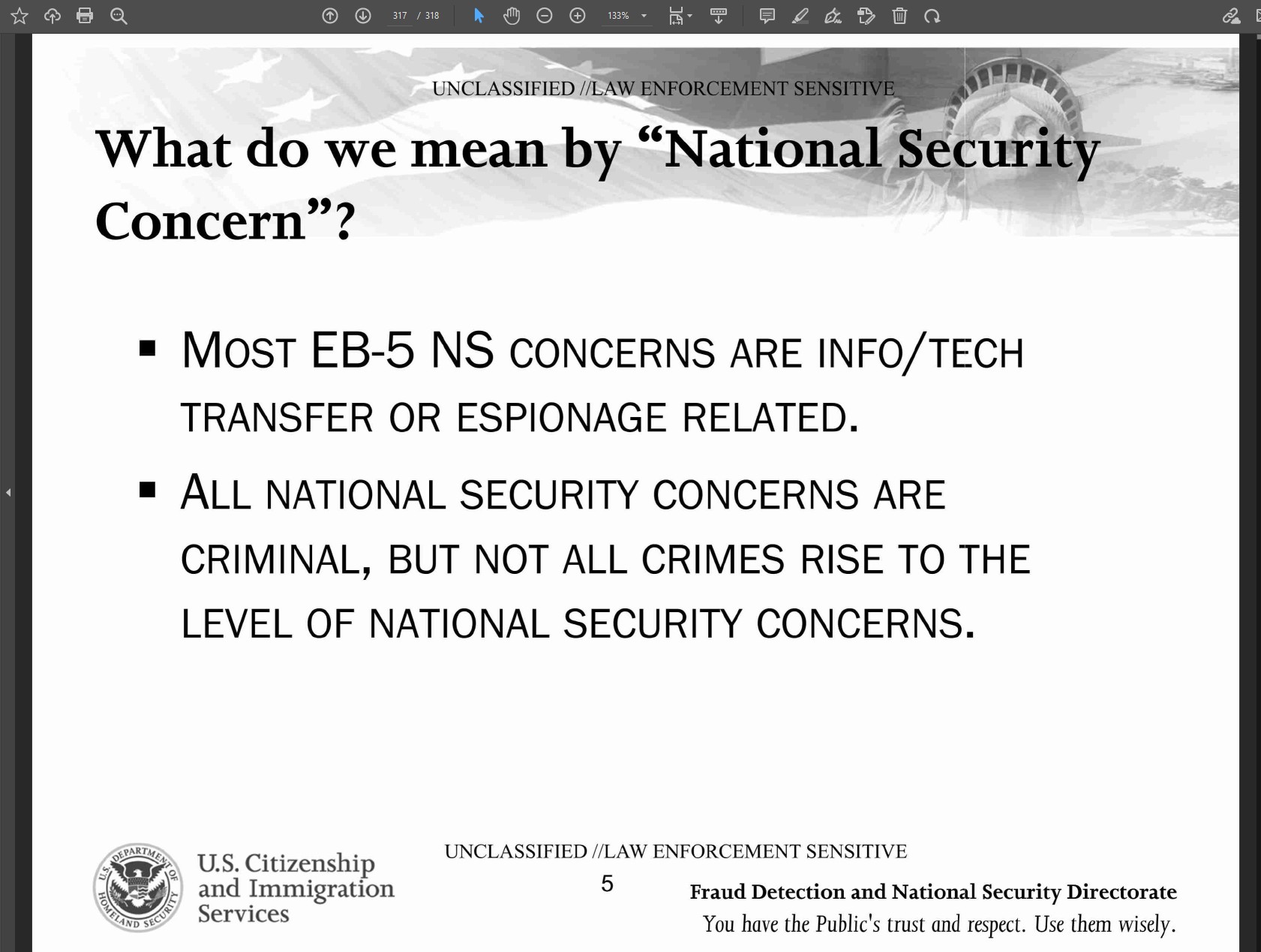 EB-5 National Security concern